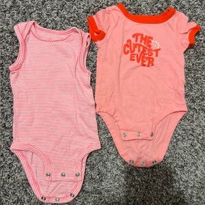 Carter's Pink and Coral Bodysuits Set